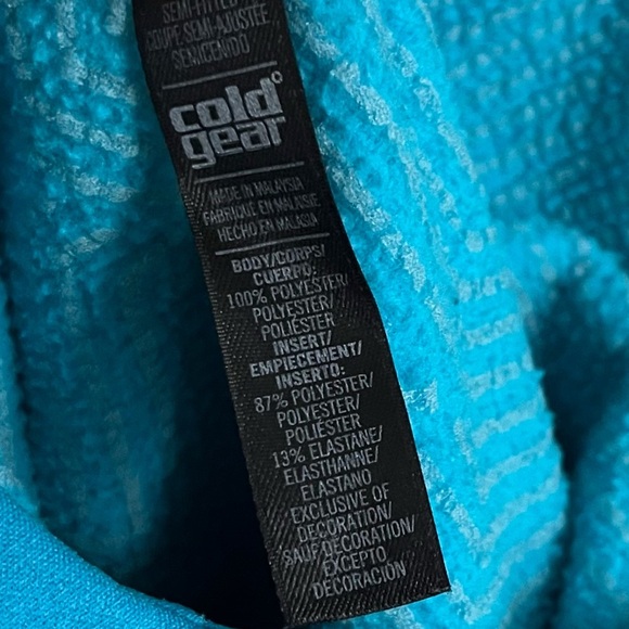 Under Armour • Women's Blue Tealish Hoodie Cold Gear - Picture 5 of 7